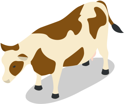 Cattle Clipart Mixed Farming - Farm Animals Icon Png (512x384)