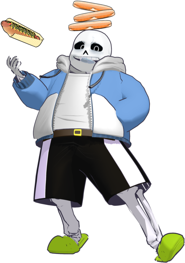 Mmd Sans Sn Ver Model Preview4 Undertale By 495557939 - Mmd Hotdog Dl (857x931)