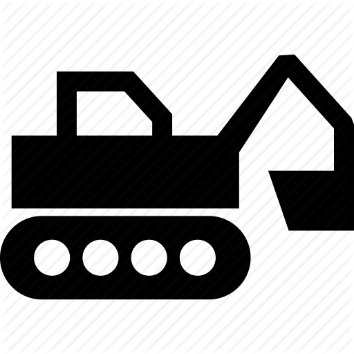 Excovator Clipart Jcb - Mechanical Excavator Icon (512x512)
