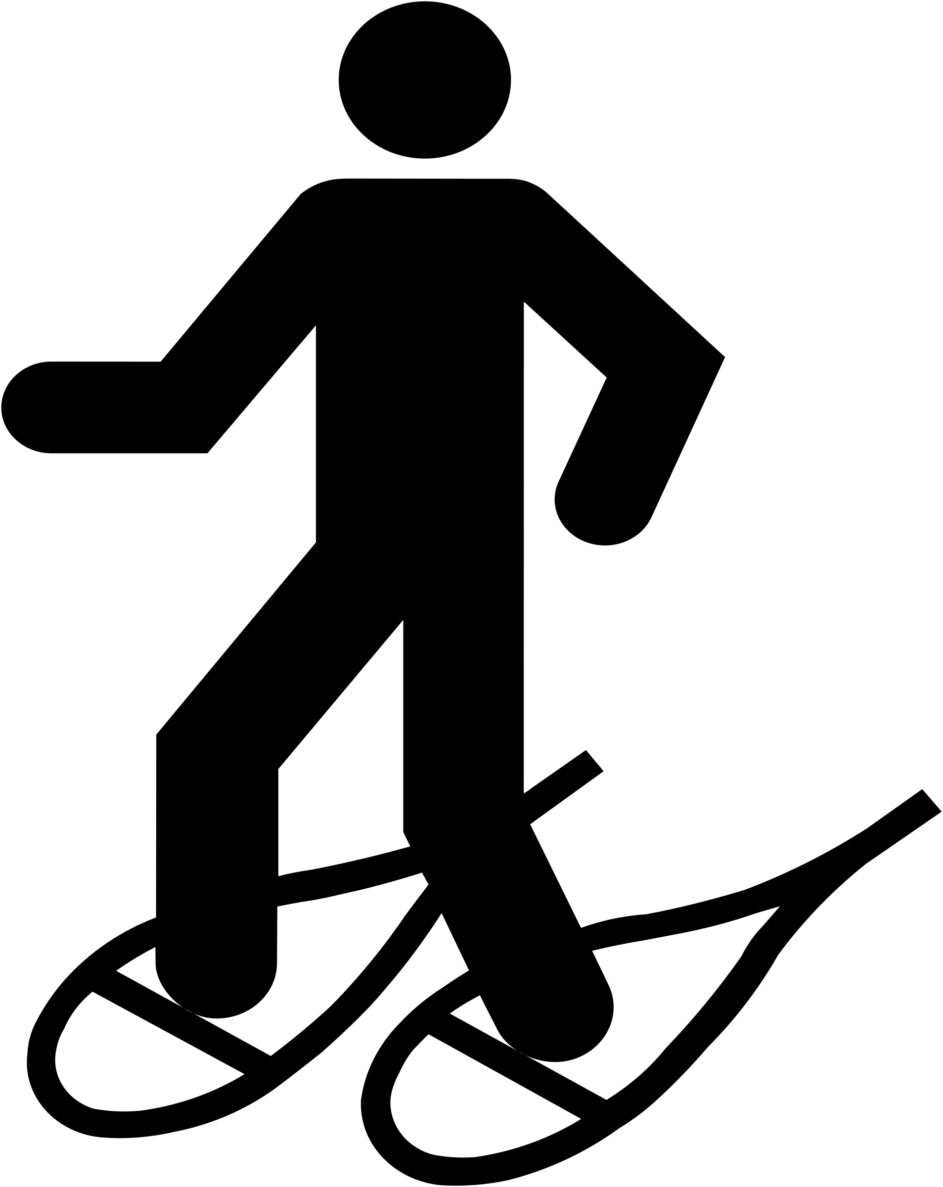 Snowshoe Fresh Air Experience Computer Icons Clip Art - Snowshoe Clipart (1907x2400)