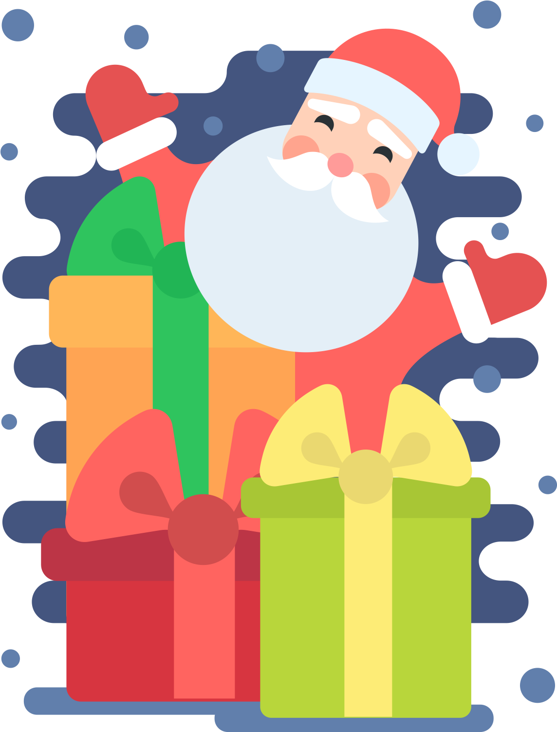 Santa Claus Reindeer Christmas Ornament Illustration - Christmas Day (2000x2000)