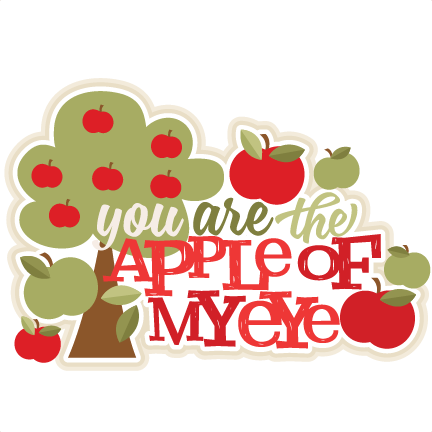 You Are The Apple Of My Eye Title Svg Scrapbook Cut - Scrapbooking (432x432)
