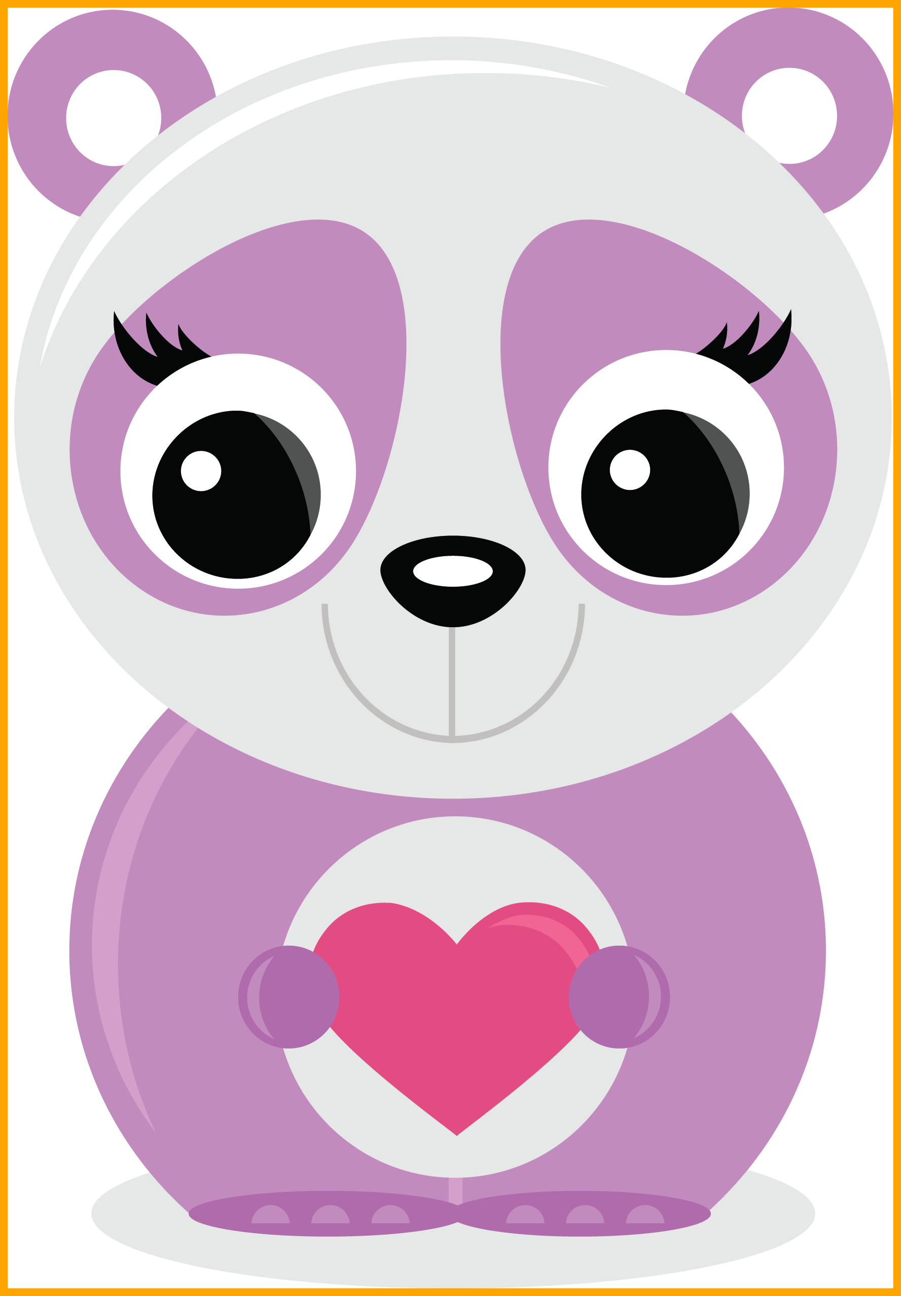 Incredible Cute Panda Bear Miss Kate Cuttables Manualidades - Giant Panda (1777x2556)