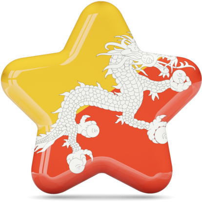 Illustration Of Flag Of Bhutan - Png Bhutan Flag (640x480)