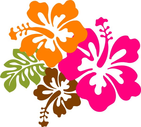 Hawaiian Flower Clip Art (600x540)