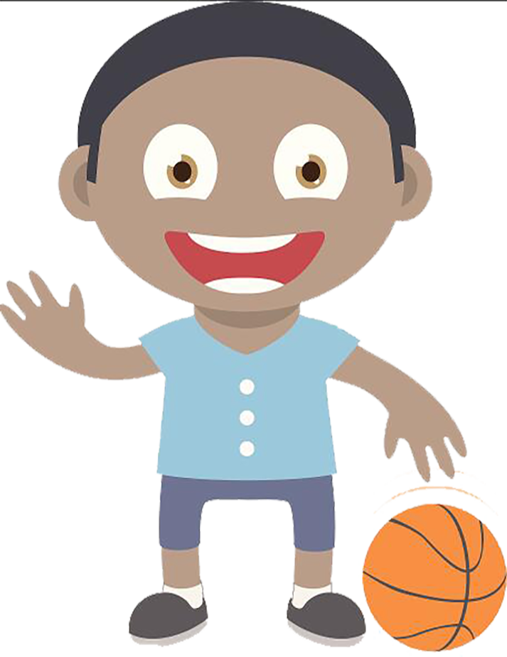 Basketball Cartoon Illustration - Boy Cartoon Character (713x924)