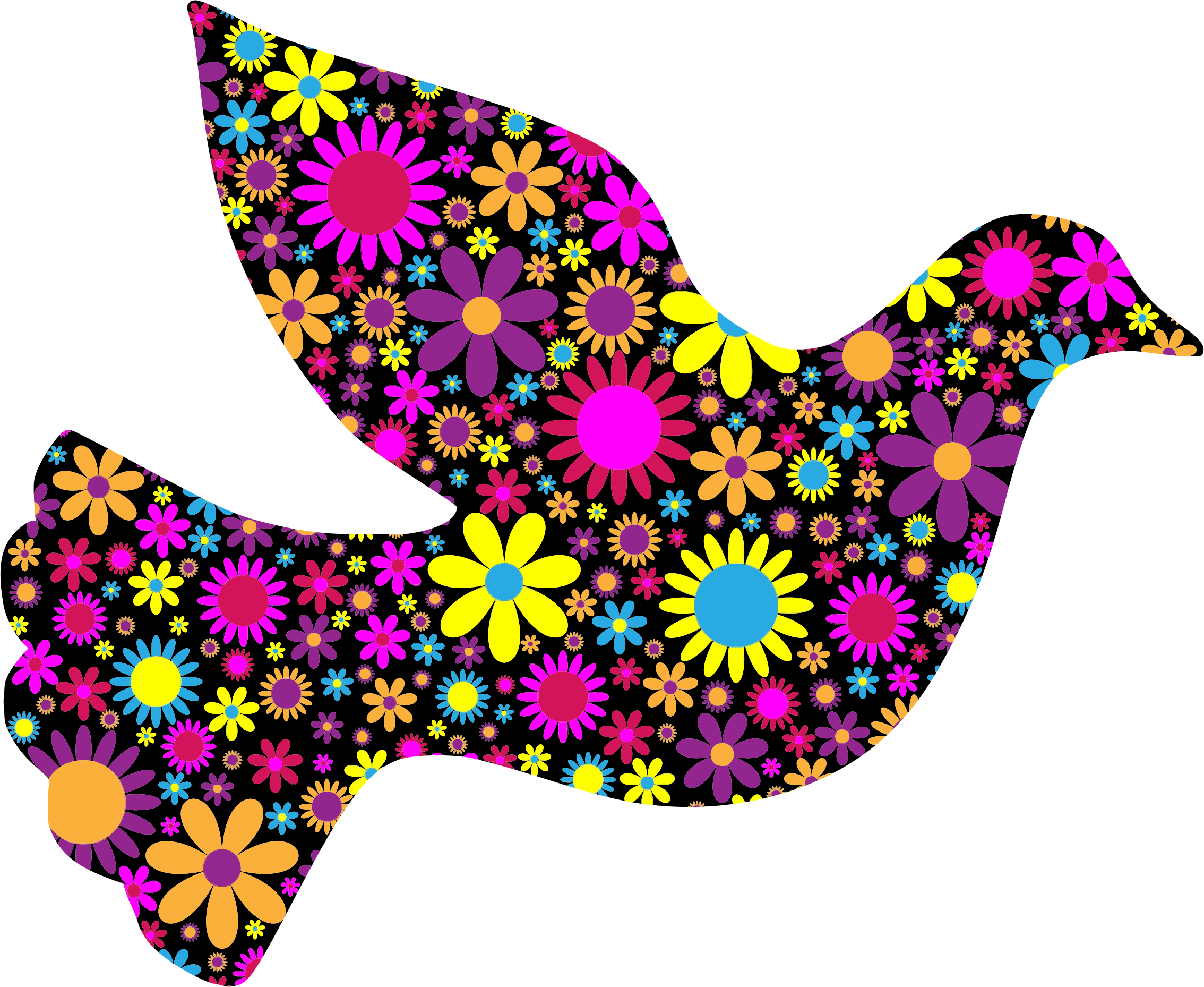 Peace Dove Clipart Artistic - Dove Peace Floral (2268x1858)