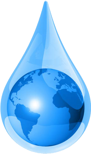 Water Drop And World Png Images - Green Drop Of Water (302x503)