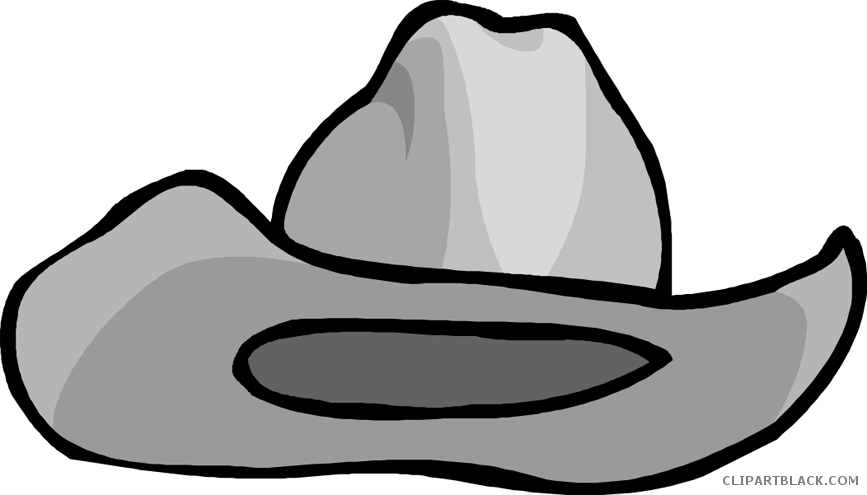 Cowboy Hat Tools Free Black White Clipart Images Clipartblack - Transparent Cartoon Cowboy Hat (867x495)