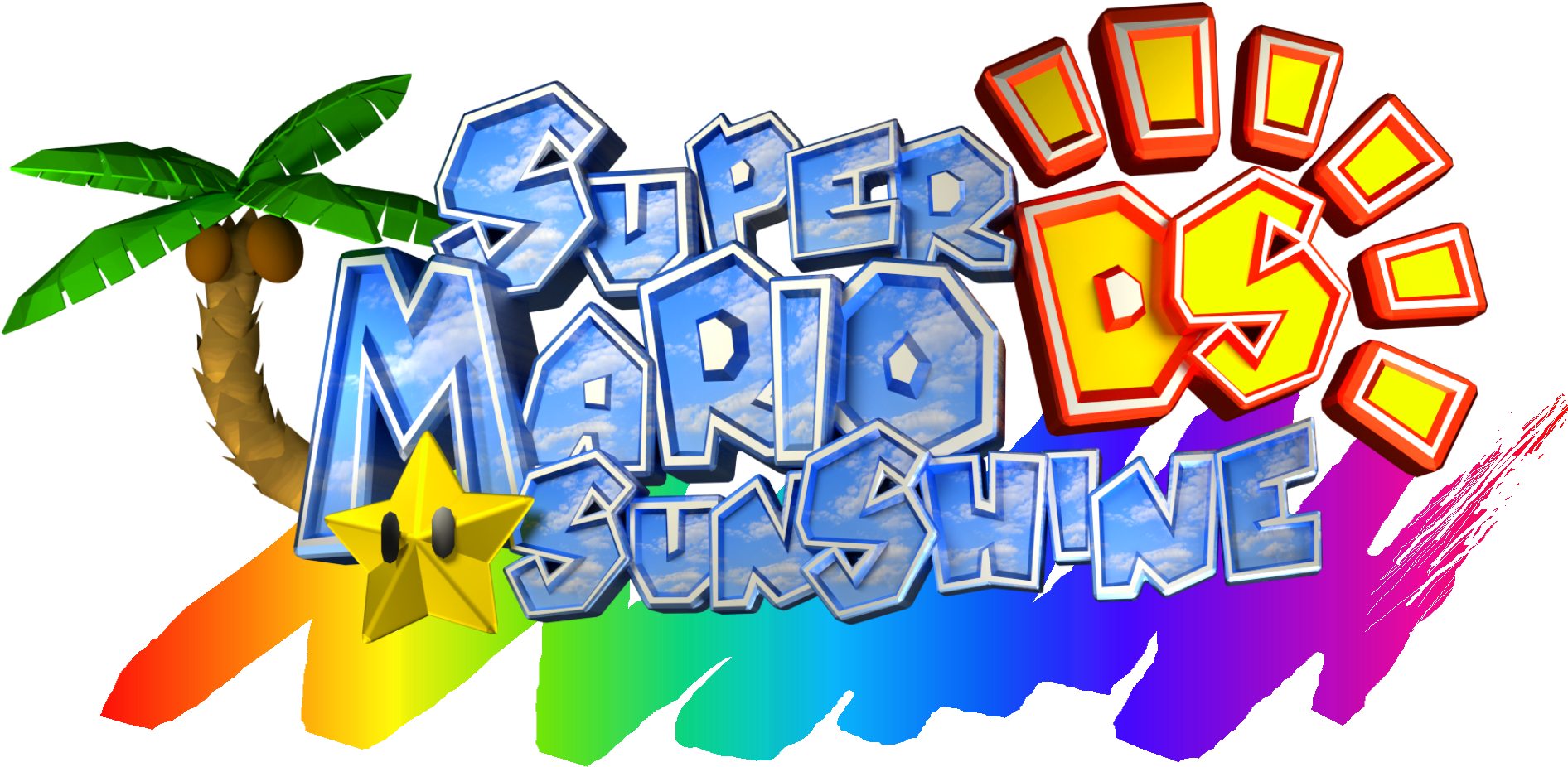 Super Mario Sunshine 64 Ds Is A Super Mario 64 Ds Hack - Super Mario Sunshine Logo (2048x1080)