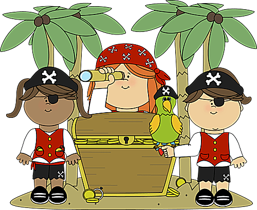 Get Ready For Talk Like A Pirate Day With Pirate Clip - Boy And Girl Pirate (500x408)