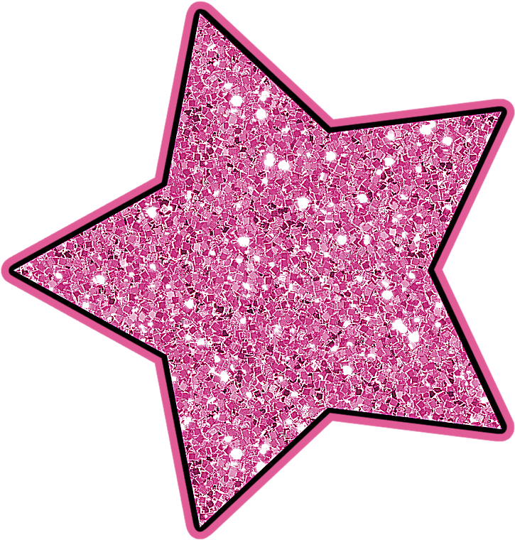 Stars ‿✿⁀°••○ - Pink Glitter Star Clipart (800x800)