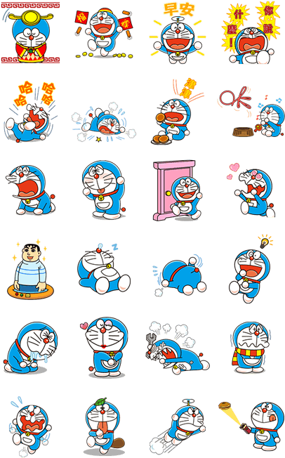 Doraemon Is Back With Animated Stickers This Fully - 哆 啦 A 夢 Line 貼圖 (420x673)