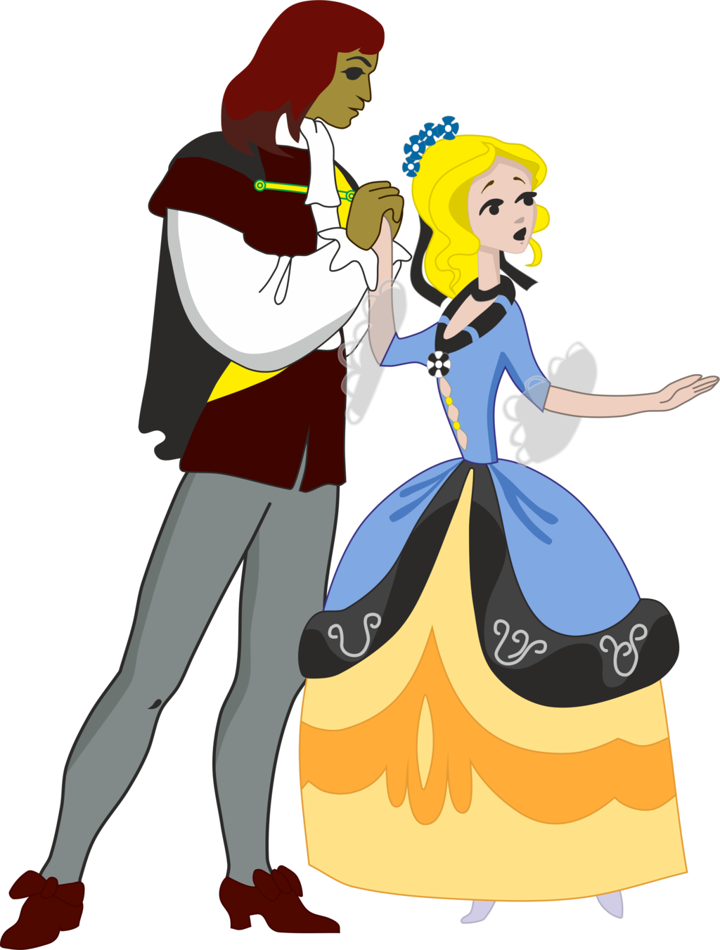 Cinderella And Prince / Zolushka I Prinz By Leo-chelny - Принц И Золушка Советский Мультик (1024x1351)