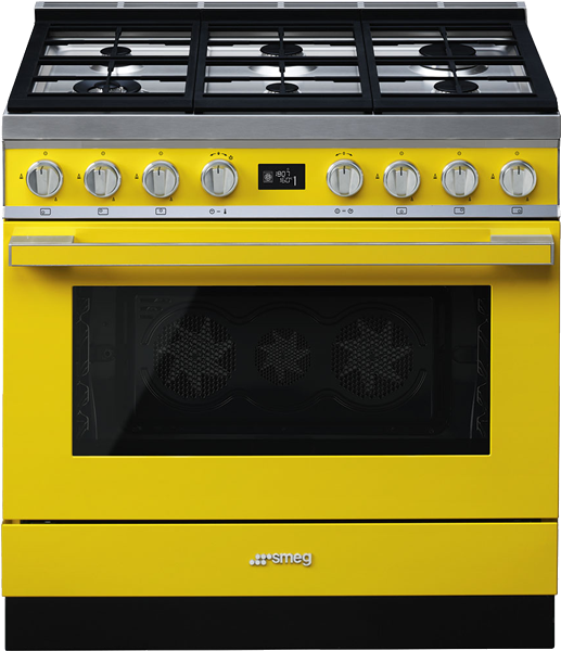 Fogão Cortina 98 Cm Smeg Cpf9gmyw - Smeg Cpf9gmyw (600x600)