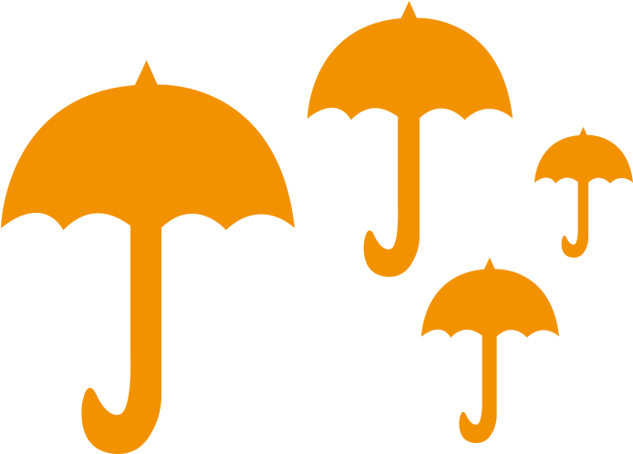 Orange Umbrellas For Apprentices - Umbrella (732x513)