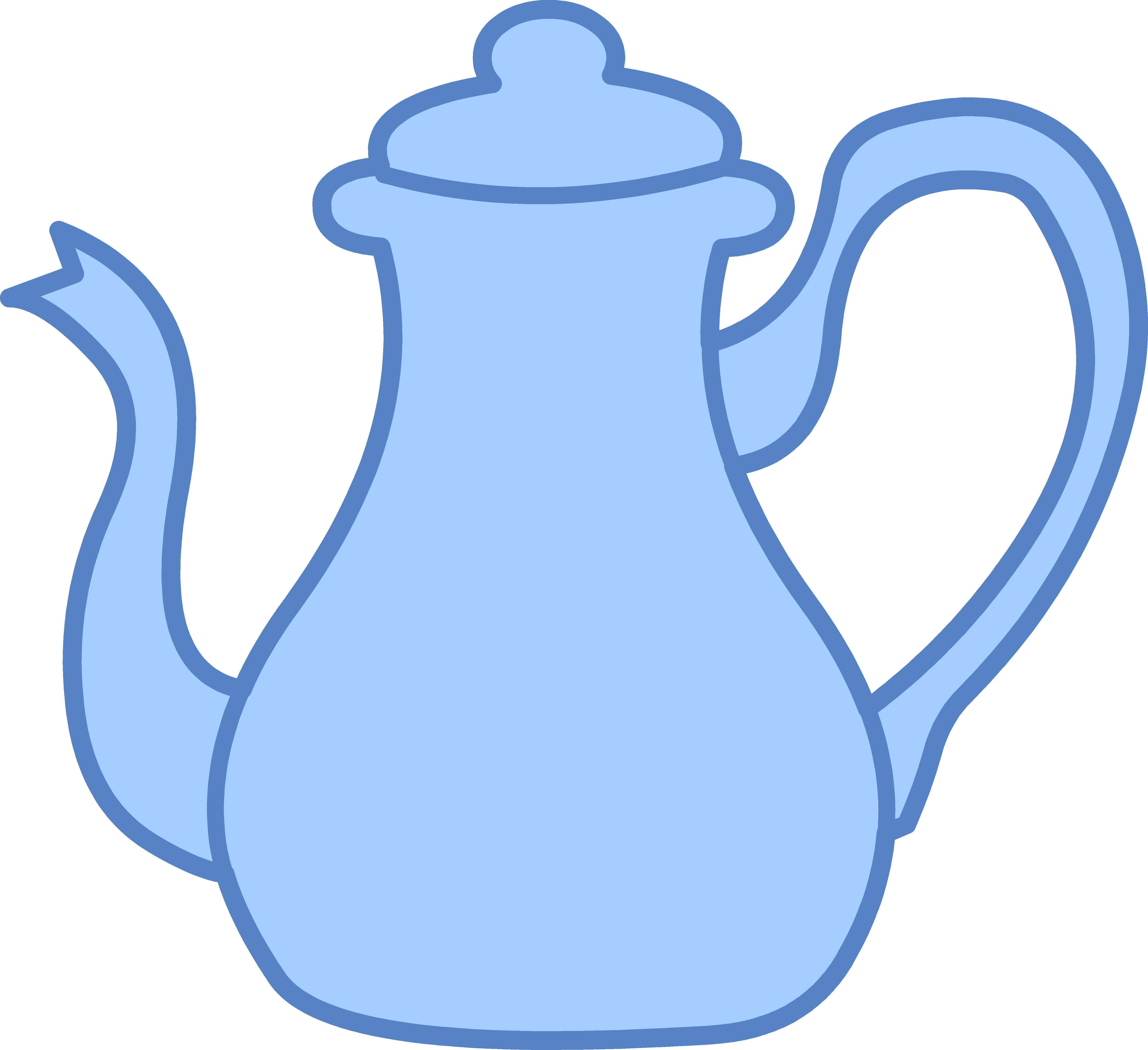 Blue Tea Kettle Clipart - Clip Art (5354x4897)