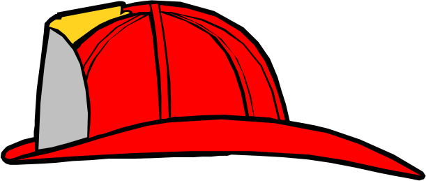 Helmet Clipart Firefighter Hat - Firefighters Hat (611x259)