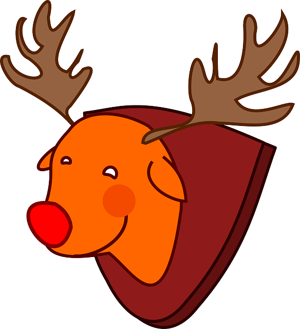 Christmas Red-nosed, Reindeer, Rudolph, Animal, Christmas - Clip Art (584x640)