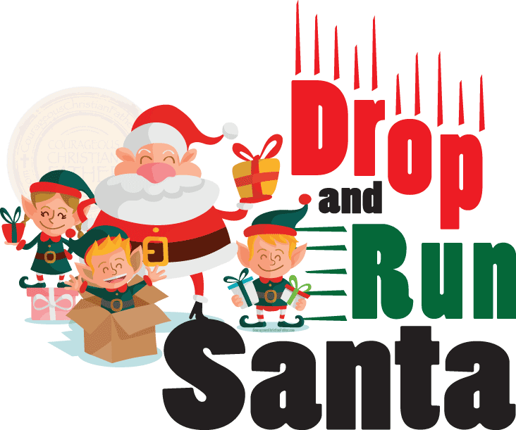 Drop And Run Santa - Santa Claus (732x611)