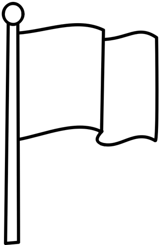 Clipart Of Black And White - Black And White Flag Cartoon (500x500)
