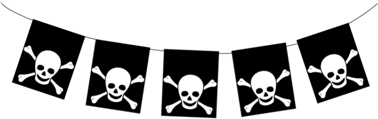 Pin Pirate Flag Clipart - Pirate Flag (800x266)