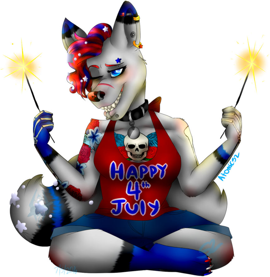 Happy 4th Of July By Atomic52 - Illustration (883x905)