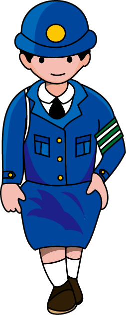 Polícia * Exército* Marinha - 交通 安全 教室 イラスト (253x633)
