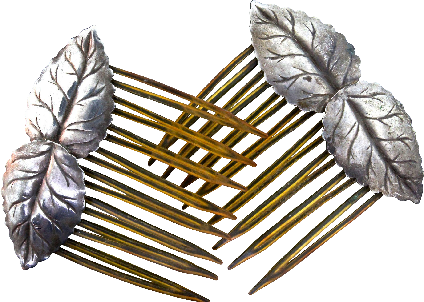 Stunning Pair Of Antique Art Nouveau Sterling Silver - Earrings (1800x1800)