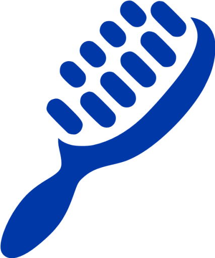 Royal Azure Blue Hair Brush Icon - Hair Brush Icon (512x512)