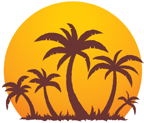 Cee Cee's Caribbean - Sun And Palm Tree Png (488x488)