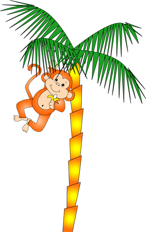 Monkey Palm Tree - Monkey (300x476)