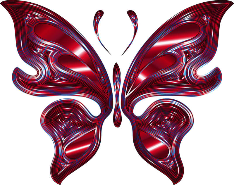 See Here Butterfly Clipart Black And White Outline - Iridiscente Png (800x633)