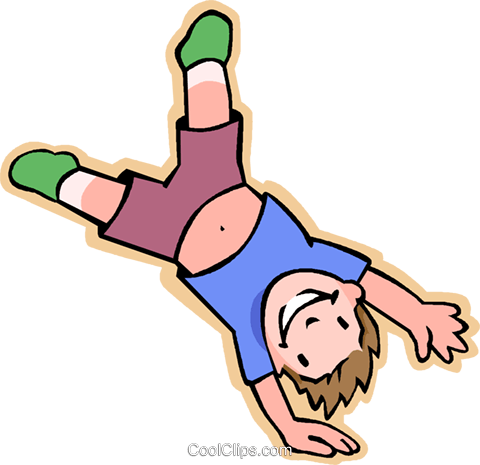 Best Of Tumbling Clipart Boy Doing Cartwheel Gymnastics - Do A Cartwheel Clipart (480x465)