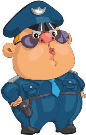 Pinturas De Pássaros, Polícia, Clipart, Empregos, Criança, - Cartoon (337x500)