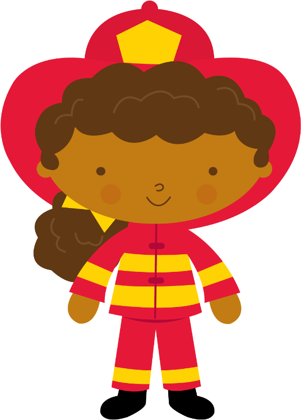 Bombeiros E Polícia - Bombeiro Negro Desenho (900x900)