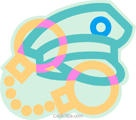 Tapa De La Policía Y Las Esposas Libres De Derechos - Circle (480x421)