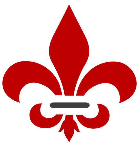 Red And Grey Fleur De Lis Clip Art At Clker - St Anthony Catholic School (570x598)