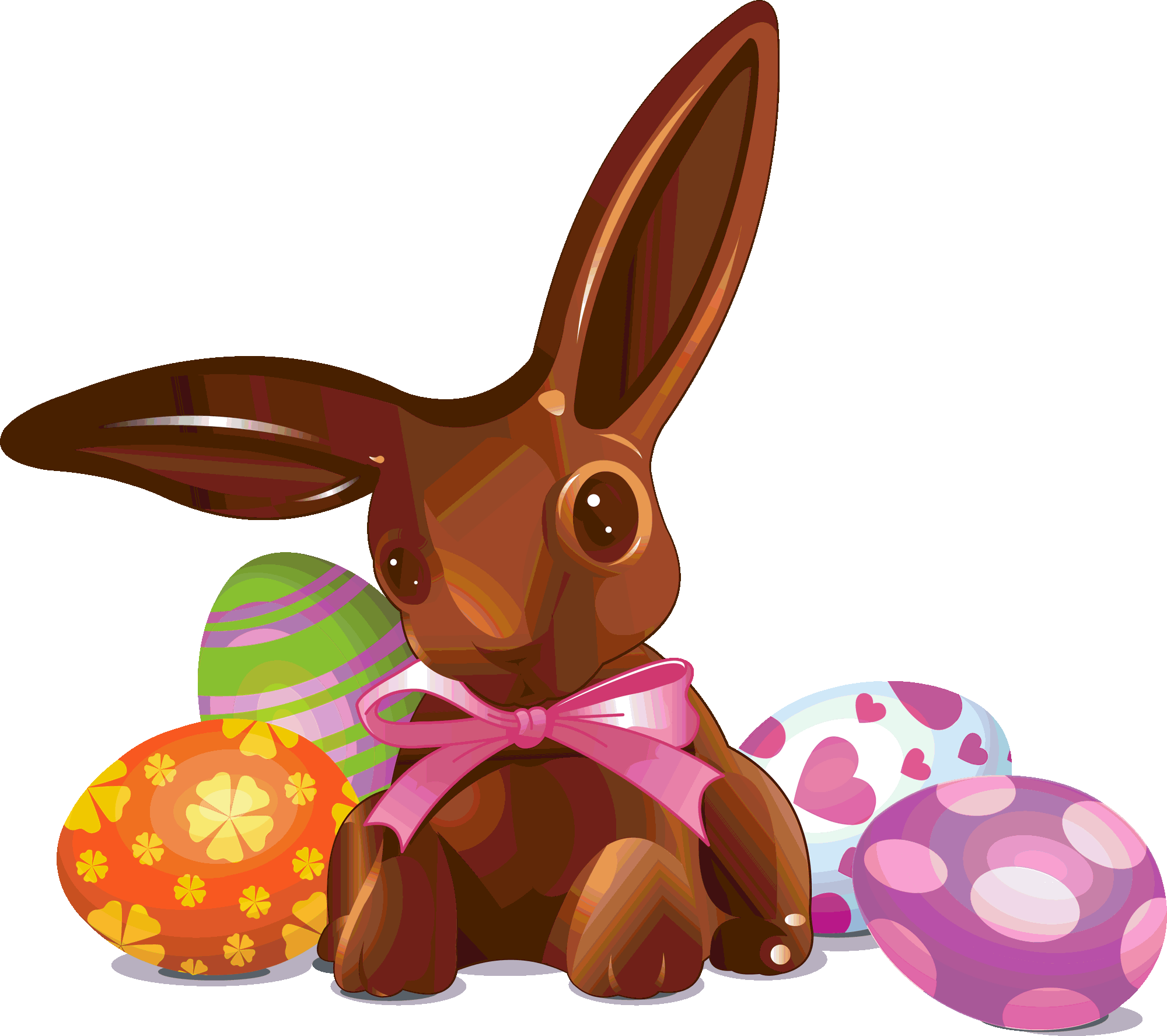 House Clipart Easter Bunny - Chocolate Easter Eggs And Bunnies (2000x1775)