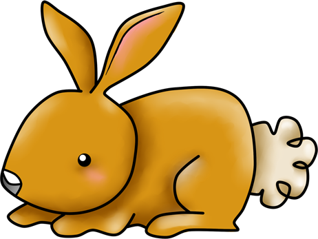 Brown Rustic Rabbit Lying Size - Rabbit (462x347)