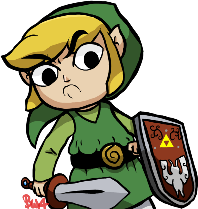 Angry Toon Link By Zipadeelady - Zipadeelady (1024x768)