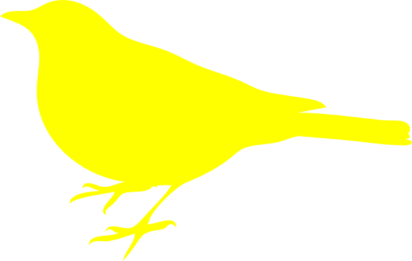 Songbird Clipart Yellow Bird - Bird Clipart Yellow (600x380)