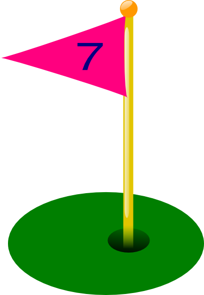 Golf Flag 7th Hole Clip Art At Clker - Golf Flag Hole 4 (408x591)