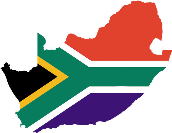 Map And Flag Of South Africa - South Africa Flag Country (591x427)