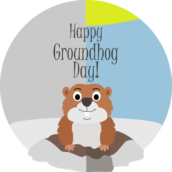 Groundhog Clipart Winter - Happy Groundhog Day 2018 (720x720)