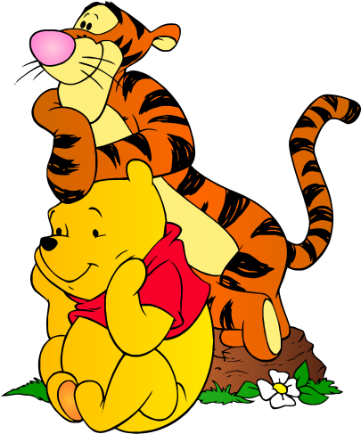 Winnie The Pooh And Tigger Png Clip Art - Winnie The Pooh And Tigger (480x578)