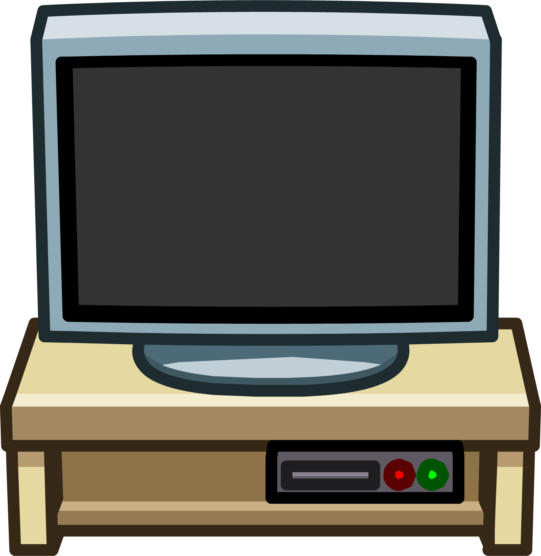 Furniture Icons 2348 - Big Screen Tv Club Penguin (1850x1900)