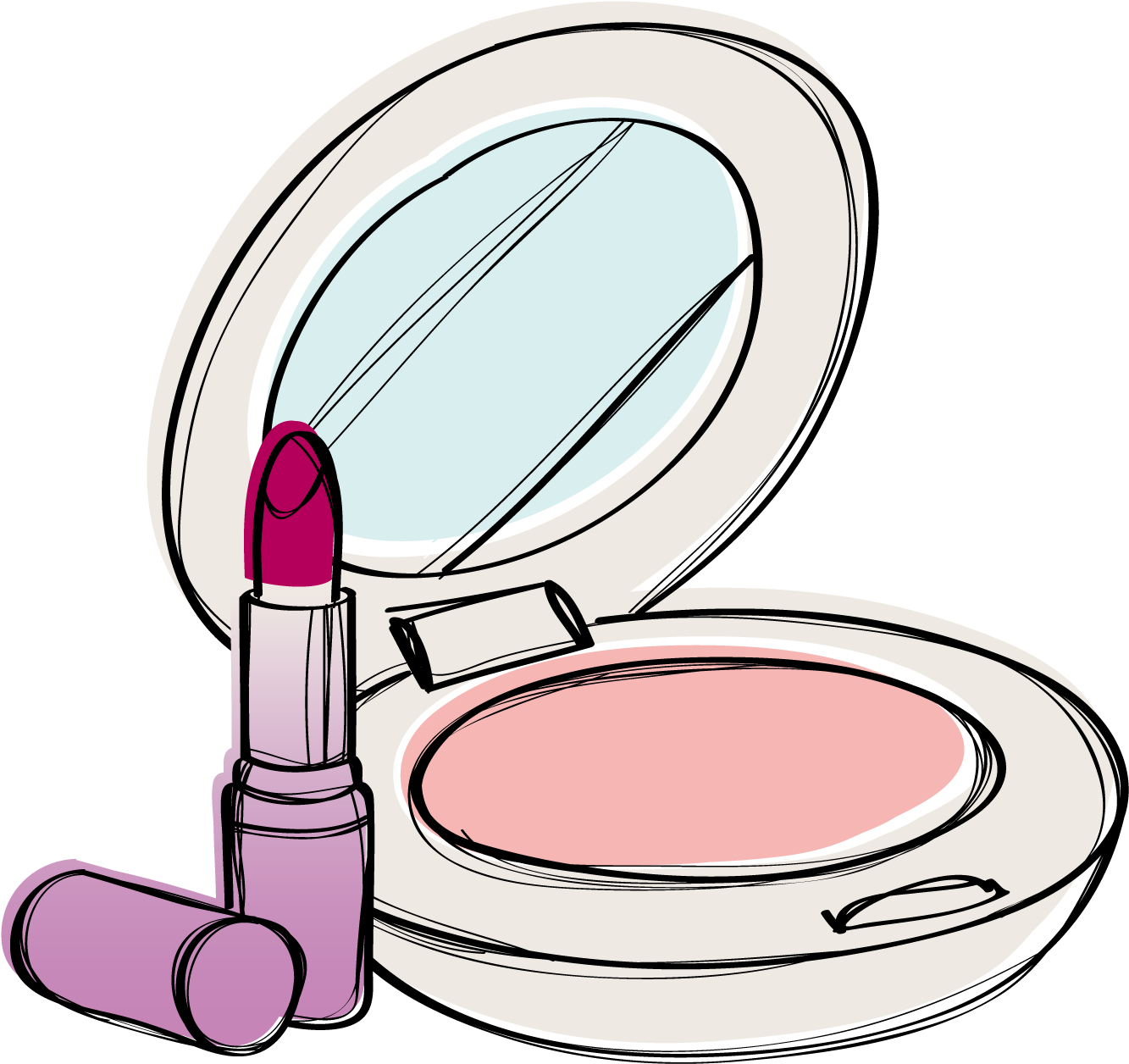 Cosmetics Make-up Lipstick Foundation - Makeup Powder Foundation Clipart (1500x1501)