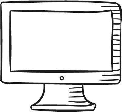 Big Tv Monitor Vector - Logo De Monitor Png (400x400)