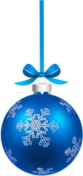 Christmas Ornaments Clipart Snowflake - Blue Christmas Ball Png (290x600)